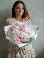 Зефирные хризантемы в персиковом оттенке
